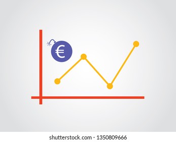 Euro Debt Fluctuate Graph