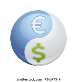 Euro Dollar Balance -  of the Realistic Icons Collection. A professional, realistic, pixel aligned icon.