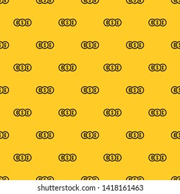 Euro, dollar, pound coin pattern seamless vector repeat geometric yellow for any design
