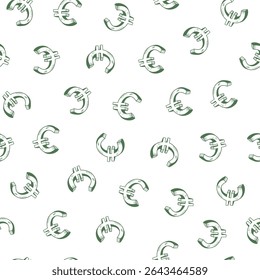 euro Doodle seamless pattern background. euro pattern background. Seamless pattern of the symbols of euro currency background.