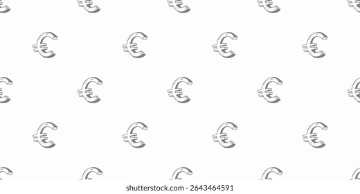euro Doodle seamless pattern background. euro pattern background. Seamless pattern of the symbols of euro currency background.
