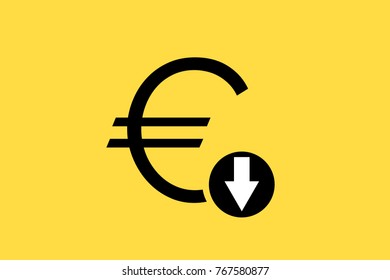 Euro falls illustration vector