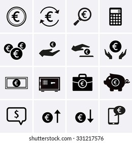 Euro Finance and Money Icons