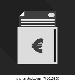 Euro Finances icon. Flat additional versions of Euro Finances vector.