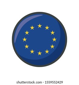 euro flag design, country national state patriotism united world and international theme Vector illustration