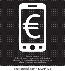 Euro flat icon. Vector illustration.