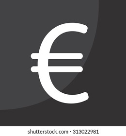 Euro flat icon. Vector illustration.