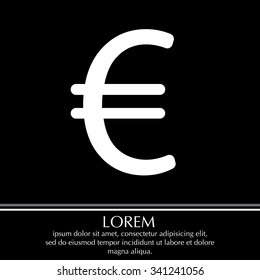 Euro flat icon. Vector illustration.