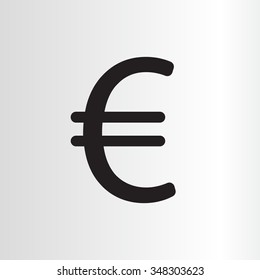 Euro flat icon. Vector illustration.