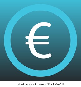 Euro flat icon. Vector illustration.