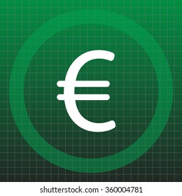 Euro flat icon. Vector illustration.