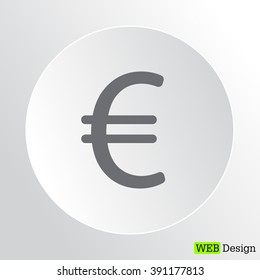 Euro flat icon. Vector illustration.