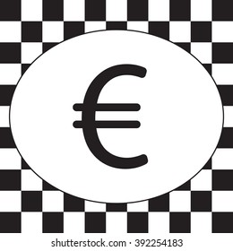 Euro flat icon. Vector illustration.