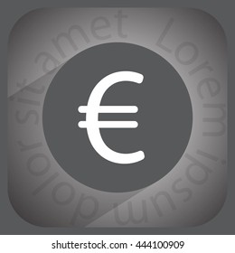 Euro flat icon. Vector illustration.