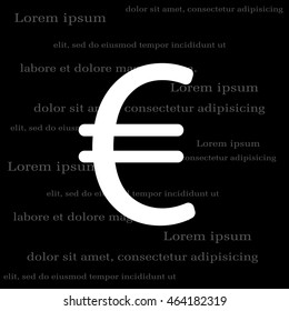 Euro flat icon. Vector illustration.