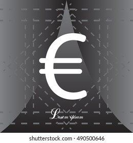 Euro flat icon. Vector illustration.