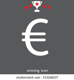 Euro flat icon. Vector illustration.