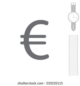 Euro flat icon. Vector illustration.