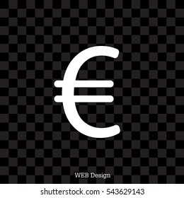 Euro flat icon. Vector illustration.