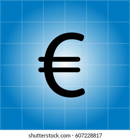 Euro flat icon. Vector illustration.