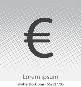 Euro flat icon. Vector illustration.