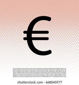 Euro flat icon. Vector illustration.