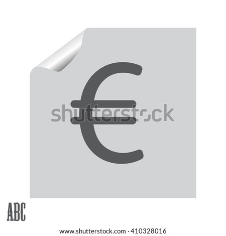 Euro flat icon. Vector illustration.