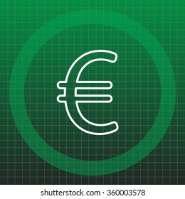 Euro flat line icon. Vector illustration.