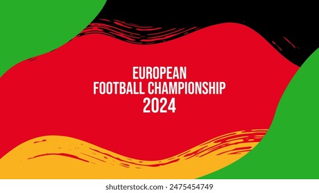 Euro Football Championship event 2024 in Germany. Layout banner background poster web design. Vector illustration.