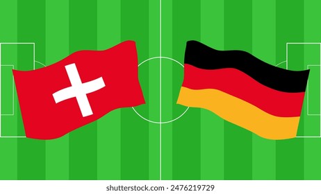 Euro Football Championship event 2024 in Germany. Group A.Switzerland Germany. Layout banner background poster web design. Vector illustration.