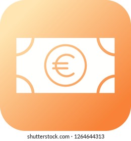 Euro Glyph round corner multi color gradient BG