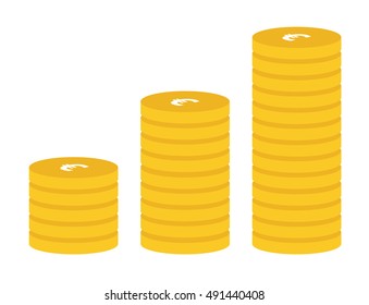 Euro Golden Coins Stacks 