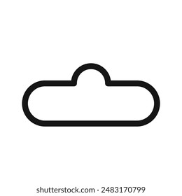 Euro hook icon Black line art vector