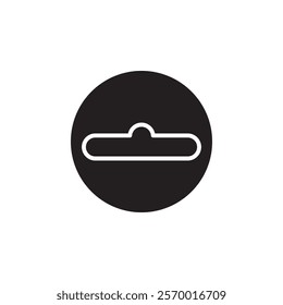 Euro hook icon black and white vector outline sign