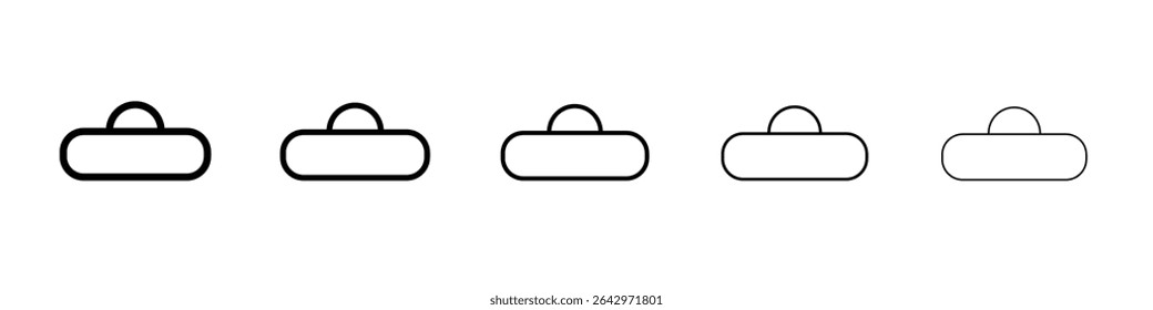 Icono de gancho euro Diseño plano sobre fondo aislado
