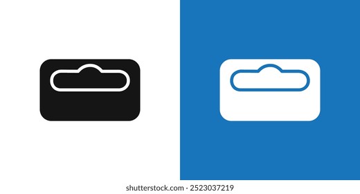 Euro hook icon Flat vector set outline