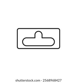 Euro hook icon Isolated flat vector in outline