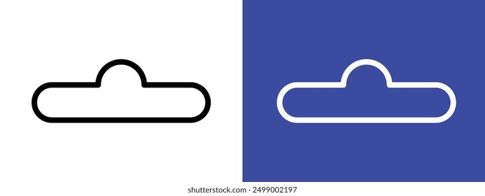 Euro hook icon logo sign set vector outline