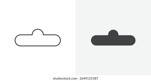Euro hook icon Outline vector sign
