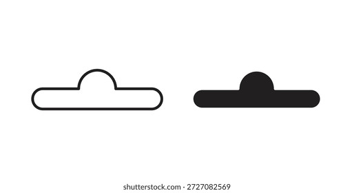 Conjunto de iconos de gancho de euro. Ilustración vectorial de línea simple