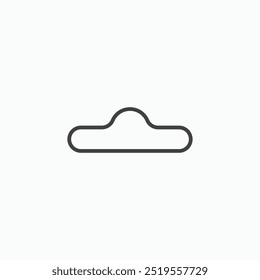 Euro hookline in Thin line black color. flat simple vector symbols illustration.