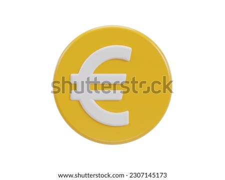 euro icon 3d rendering vector illustration