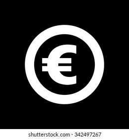 The euro icon. Cash and money, wealth, payment symbol. Flat Vector illustration