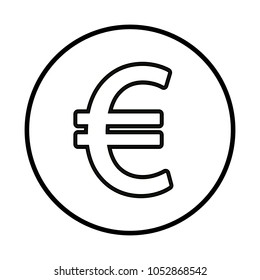 Euro icon in circle 