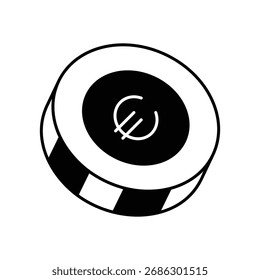 Euro icon clean and modern vector illustration
