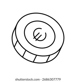 Euro icon clean and modern vector illustration