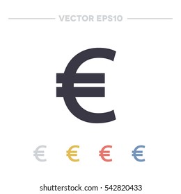 Euro icon. currency symbol. vector illustration