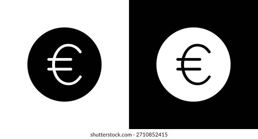 Euro icon design vector collection. flat icons.