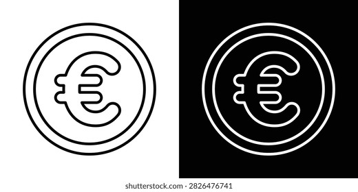 Euro icon editable graphics kit. EPS10.