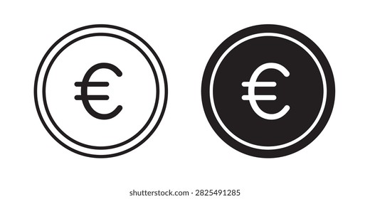 Euro icon editable label set..